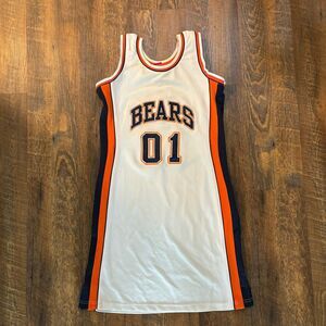 NFL chicago bear jersey dress size medium white blue orange